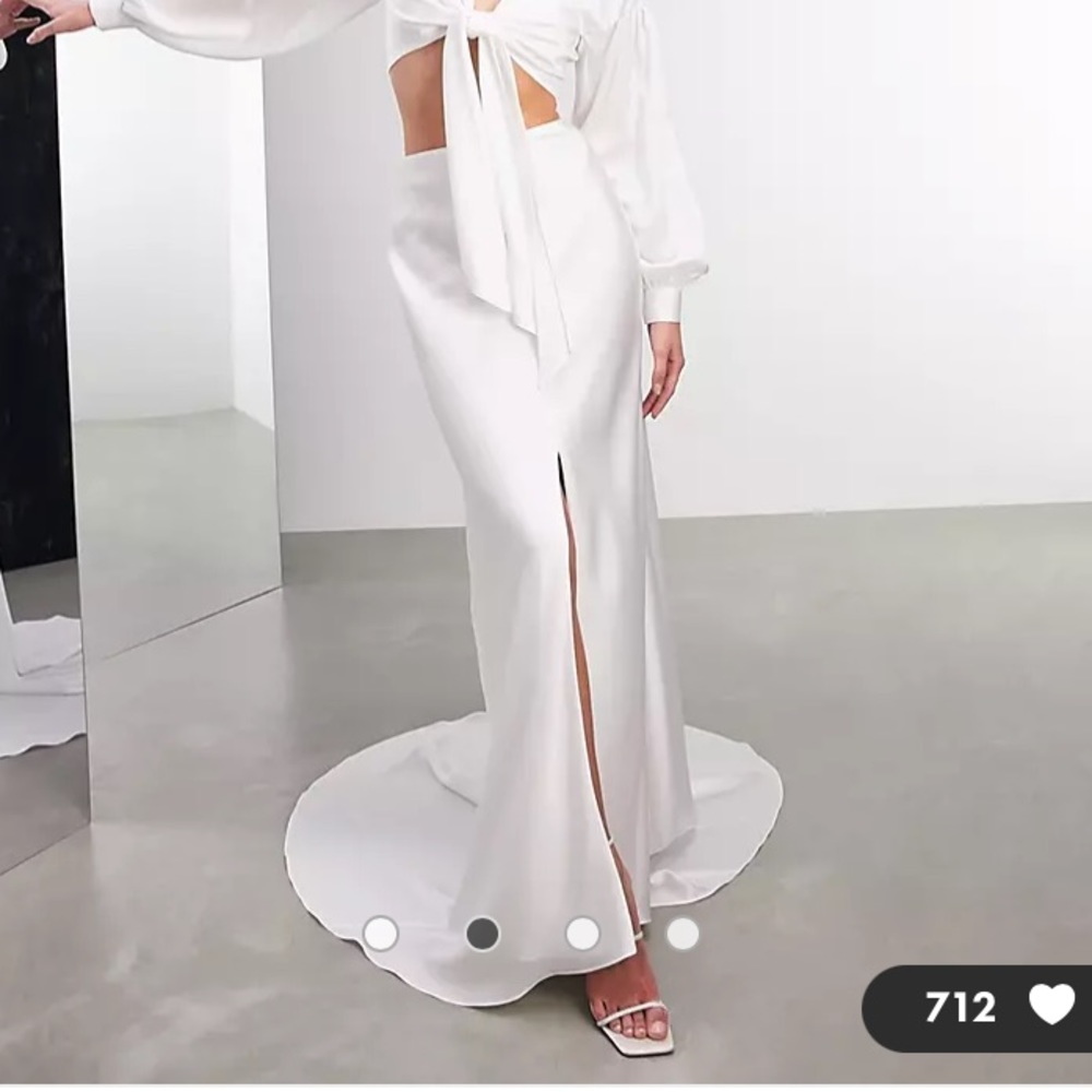ASOS white maxi skirt